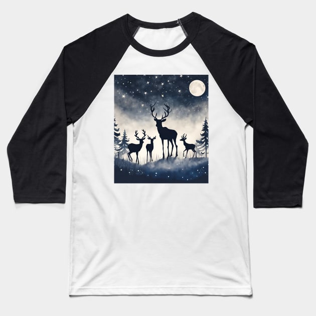 Who stole the night? Baseball T-Shirt by Jolyful Drawing